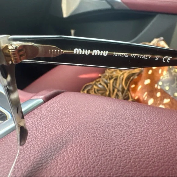 Miu Miu Brown Cat-Eye Glasses half rim lensdesigner women’s made in Italy